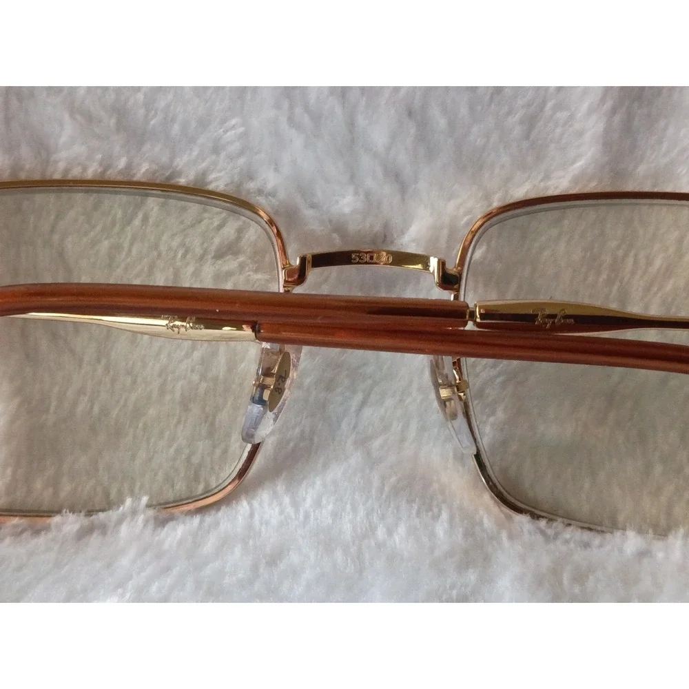 Ray-Ban RB6520 2500 Gold Metal Eyeglass Frames 53-20-145 w/ Case & Cloth